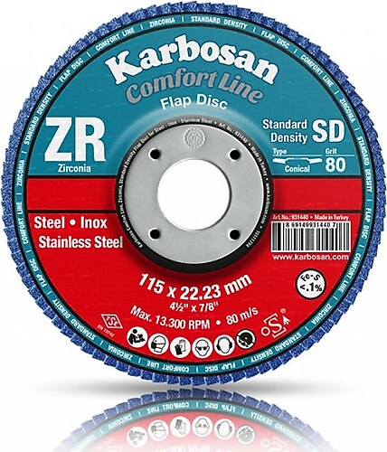 ***KARBOSAN ZXR11 ZR SD FLAP DISK ZIMPARA 115*80 KUM DÜZ COMFORT